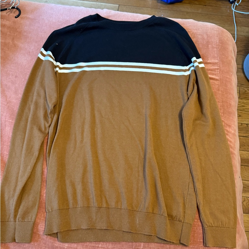 New Look Men's Black and Brown Sweater